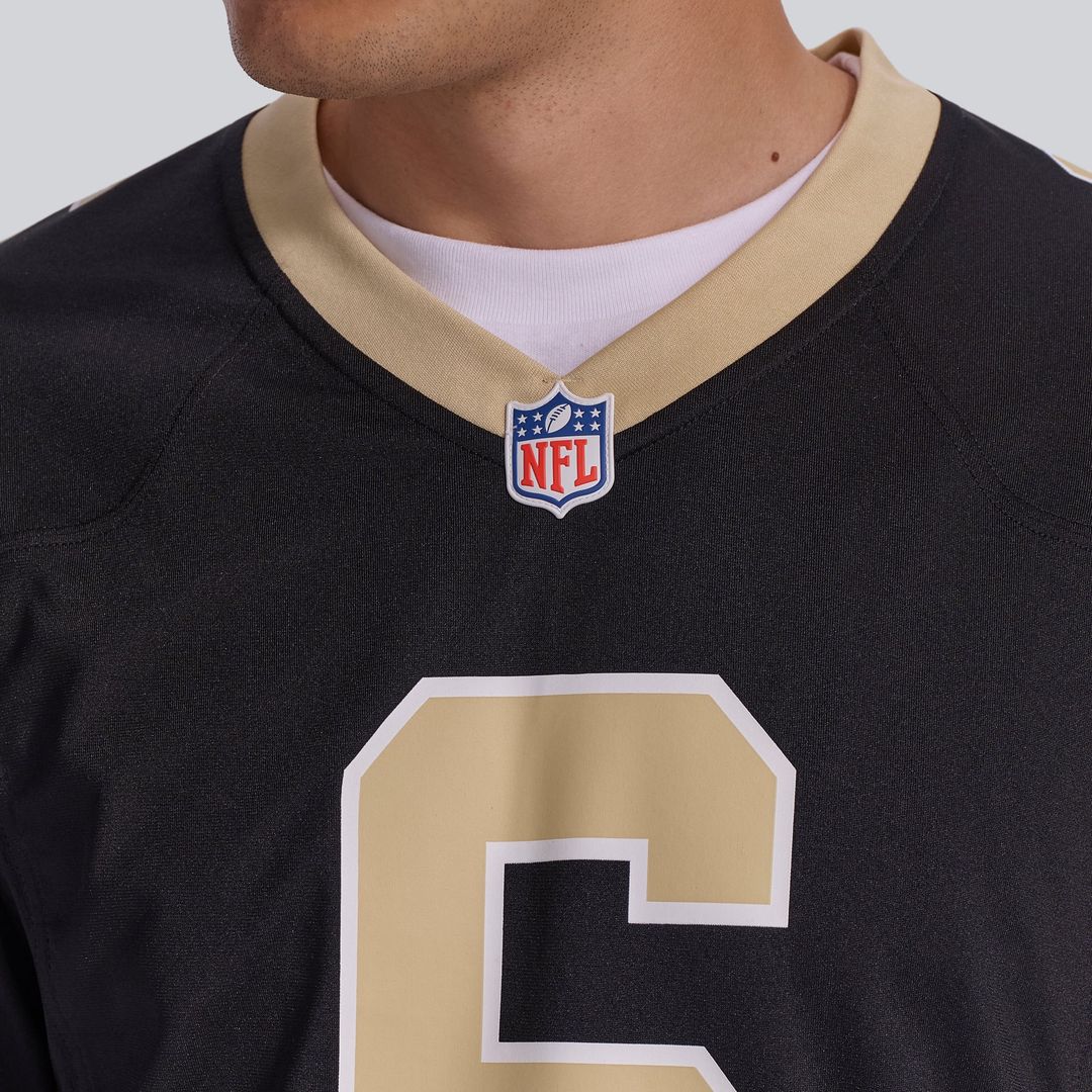 New Orleans Saints Tyler Shough Black Game Jersey | NFL Football Jersey