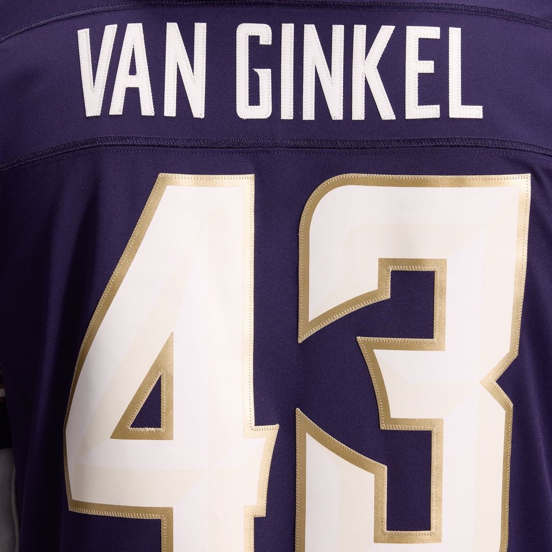 Minnesota Vikings Andrew Van Ginkel Purple 2026 Rivalries Collection Stitched Limited Jersey | NFL Football Jersey