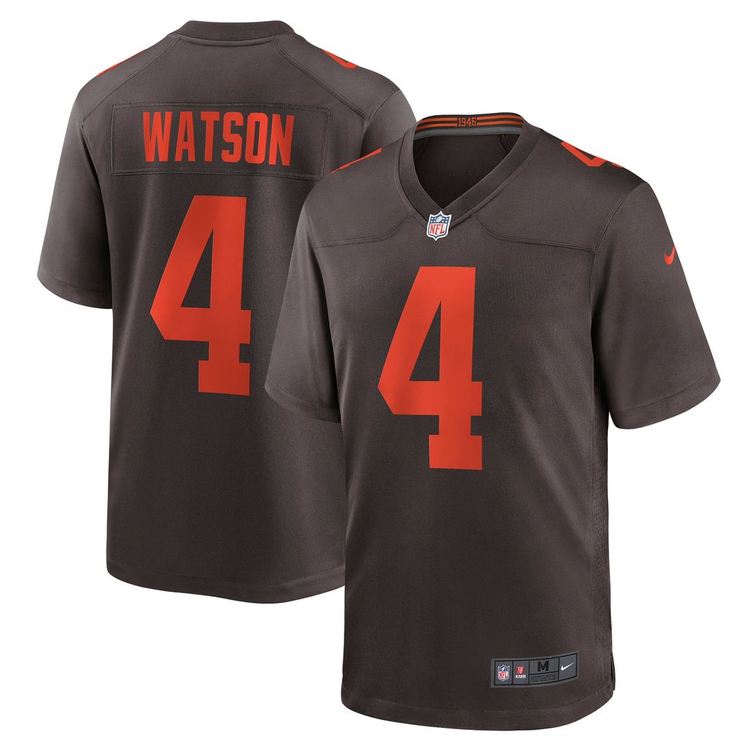 Cleveland Browns Deshaun Watson Brown Alternate Game Jersey | NFL Football Jersey