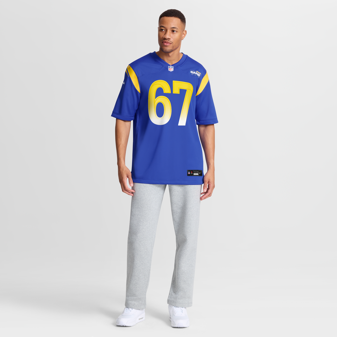 Los Angeles Rams Justin Dedich Royal Game Jersey | NFL Football Jersey