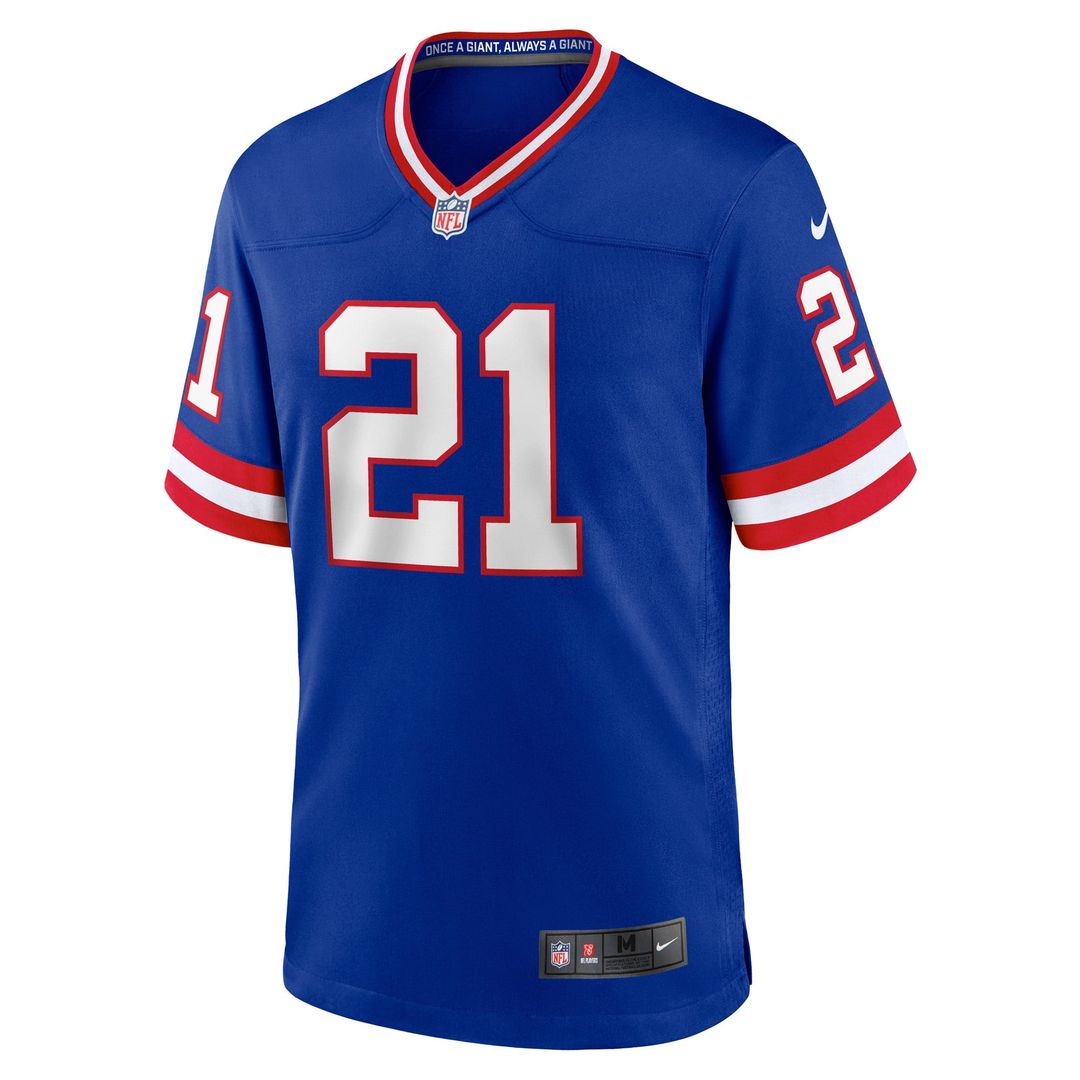 New York Giants Tiki Barber Royal Retired Player Alternate Game Jersey | NFL Football Jersey