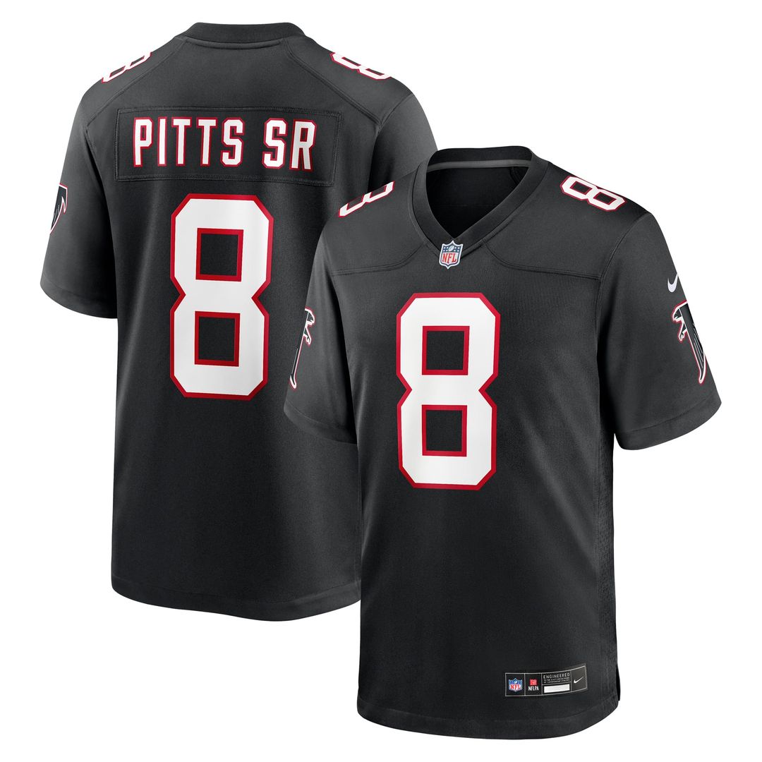 Atlanta Falcons Kyle Pitts Sr. Black Alternate Game Jersey | NFL Football Jersey
