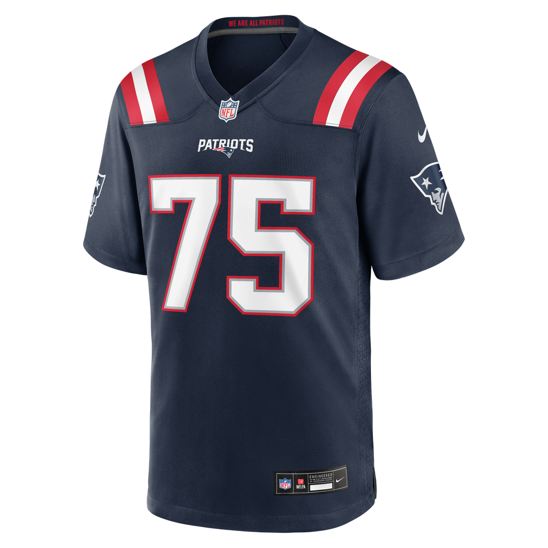 New England Patriots Alijah Vera-Tucker Navy Team Game Jersey | NFL Football Jersey
