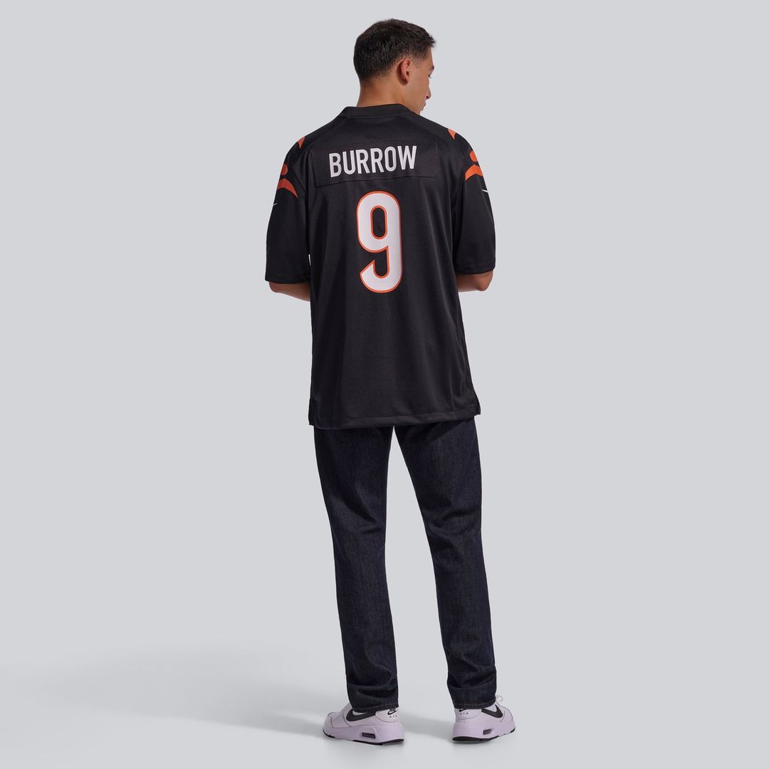 Cincinnati Bengals Joe Burrow Black Player Game Jersey | NFL Football Jersey