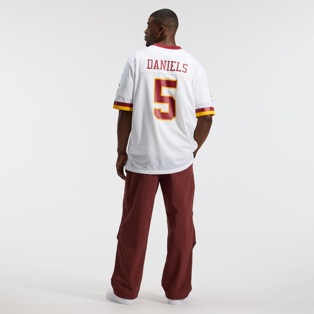 Hail Raiser Men's Washington Commanders Jayden Daniels Black Alternate Game Jersey | NFL Football Jersey