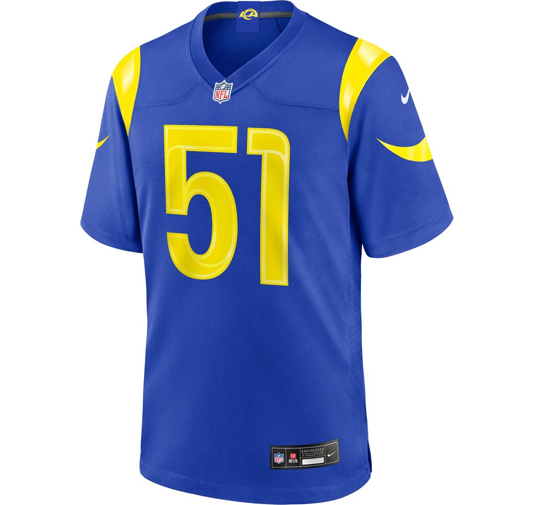 Los Angeles Rams Eddie Walls III Royal Game Jersey | NFL Football Jersey