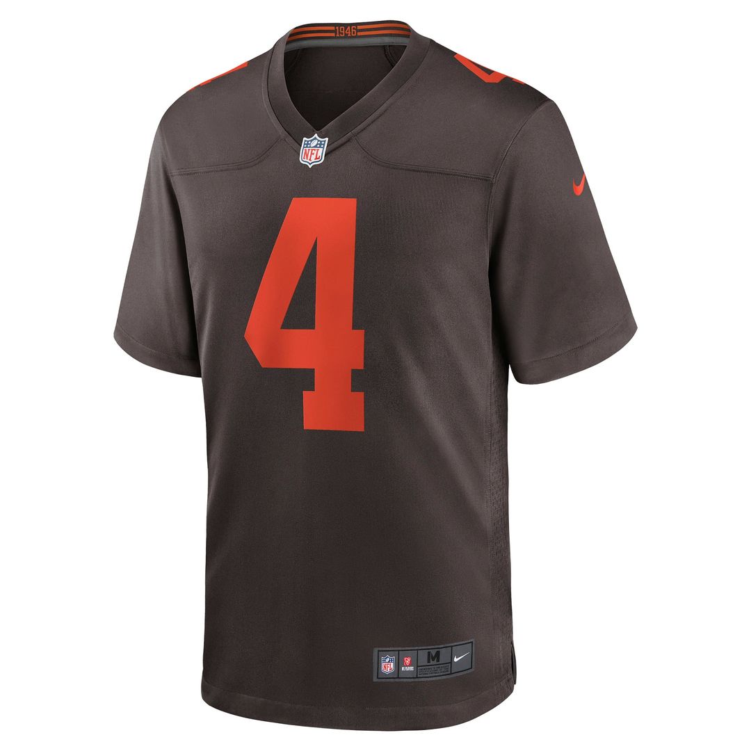 Cleveland Browns Deshaun Watson Brown Alternate Game Jersey | NFL Football Jersey