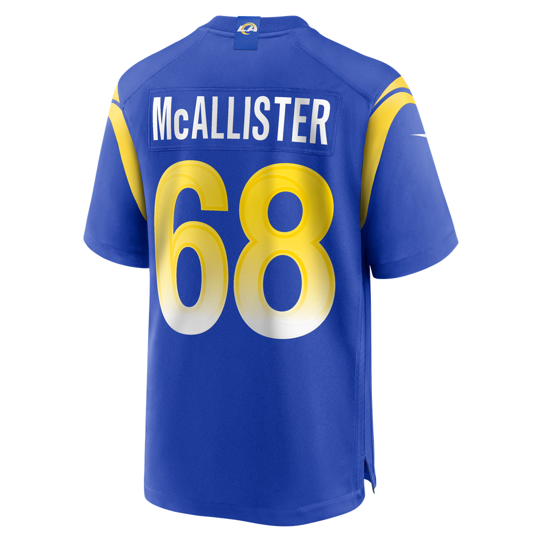 Los Angeles Rams Mike McAllister Royal Home Game Jersey | NFL Football Jersey
