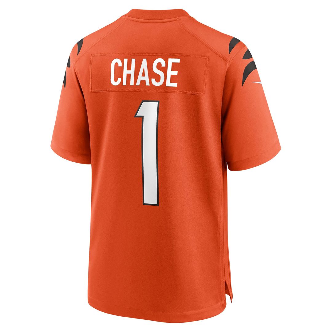 Cincinnati Bengals Ja'Marr Chase Orange Alternate Game Jersey | NFL Football Jersey