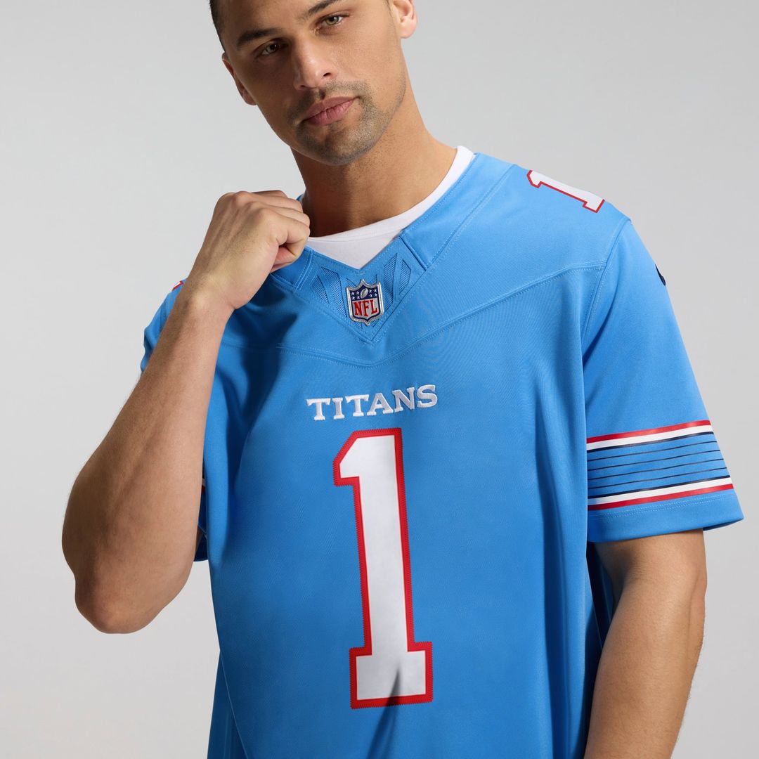 Tennessee Titans Cameron Ward Light Blue Team Vapor F.U.S.E. Stitched Limited Jersey | NFL Football Jersey