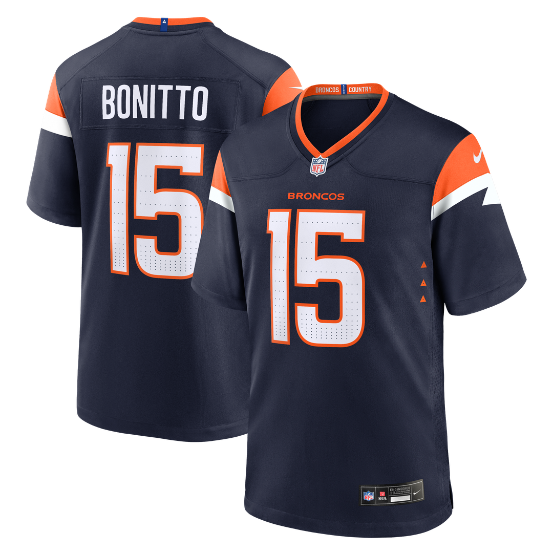 Denver Broncos Nik Bonitto Orange Team Game Jersey | NFL Football Jersey
