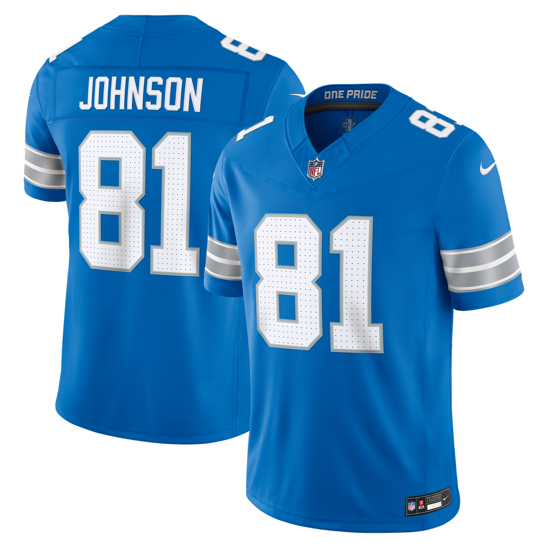 Detroit Lions Calvin Johnson Blue Vapor F.U.S.E. Stitched Retired Limited Jersey | NFL Football Jersey