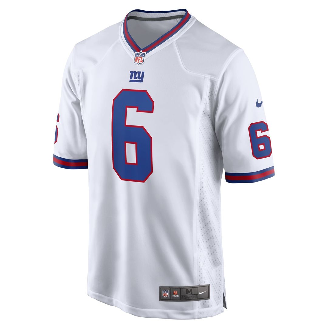 New York Giants Jaxson Dart White Alternate Vintage White Game Jersey | NFL Football Jersey