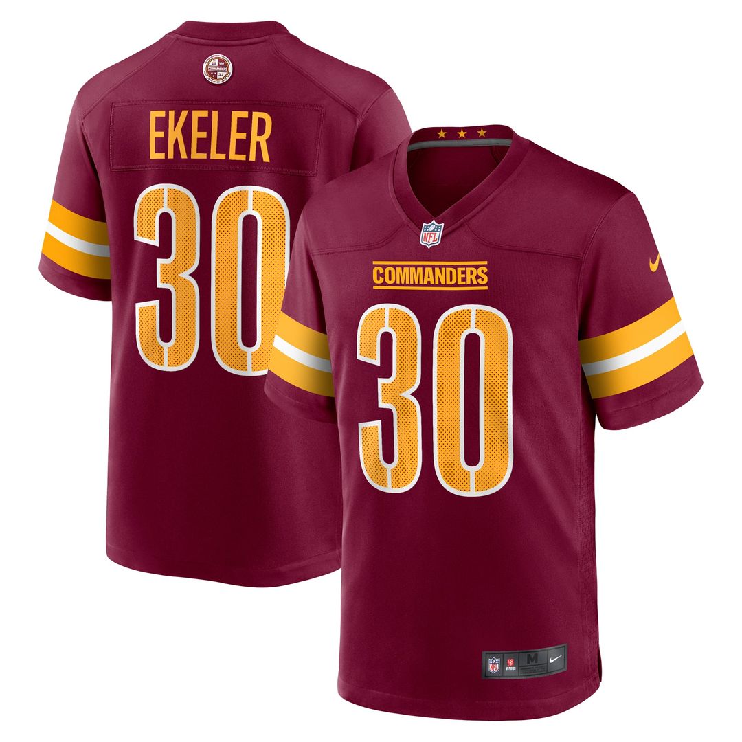Washington Commanders Austin Ekeler Burgundy Game Player Jersey | NFL Football Jersey