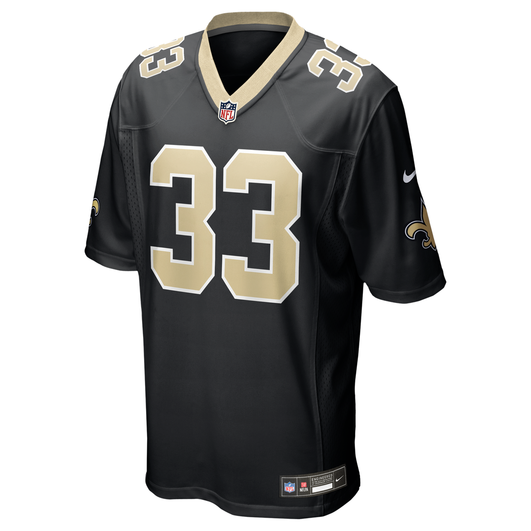 New Orleans Saints Jonas Sanker Black Team Game Jersey | NFL Football Jersey