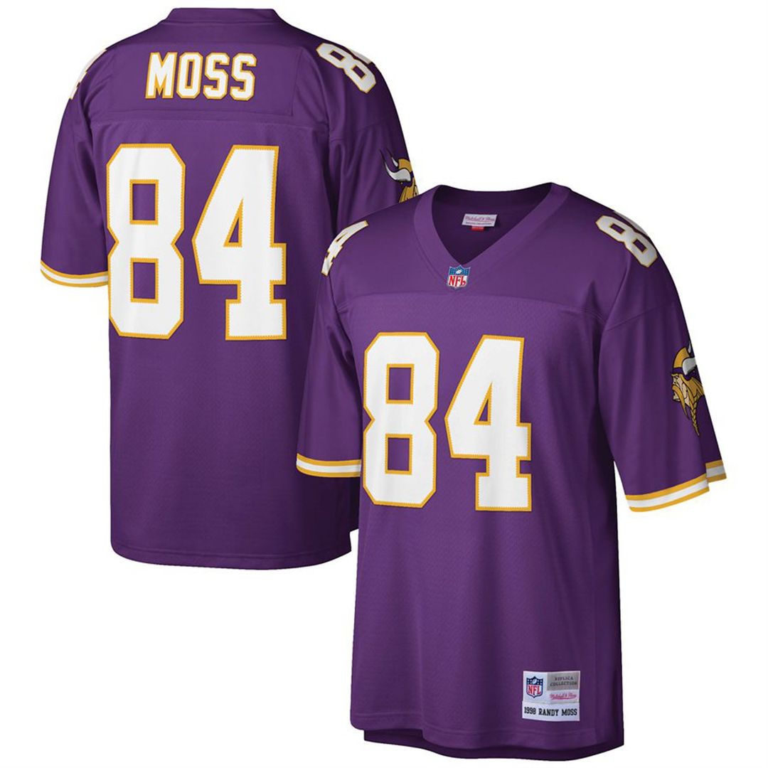 Minnesota Vikings Randy Moss Purple Big & Tall 1998 Retired Player Replica Jersey | NFL Football Jersey