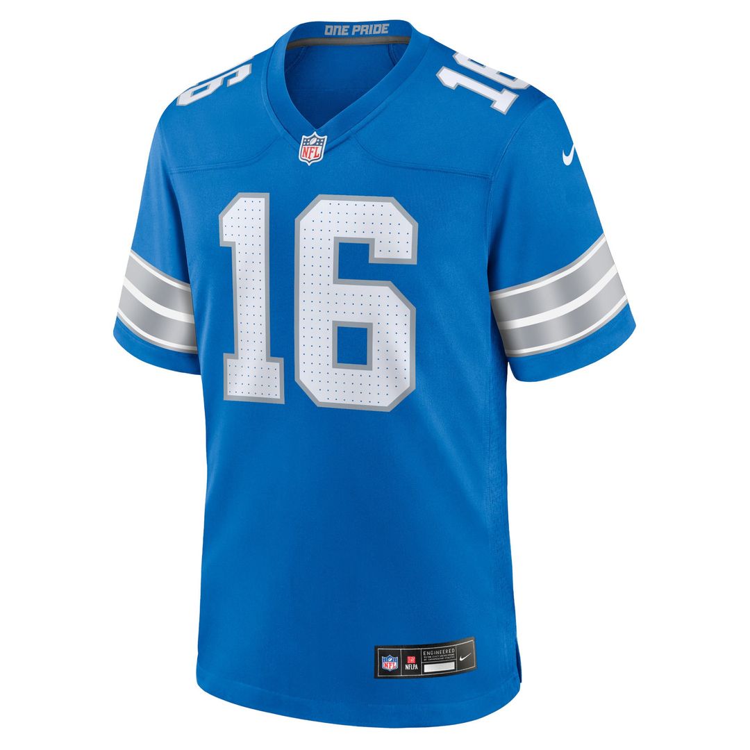 Detroit Lions Jared Goff Blue Game Jersey | NFL Football Jersey