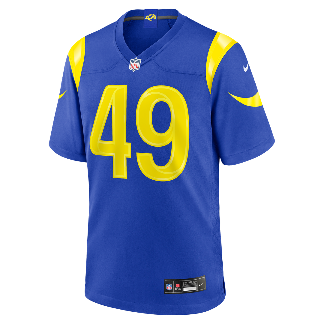 Los Angeles Rams Joe Cardona Royal Team Game Jersey | NFL Football Jersey