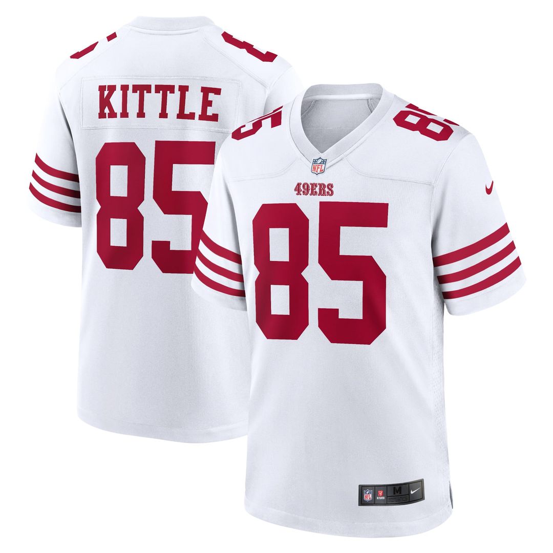 San Francisco 49ers George Kittle White Player Game Jersey | NFL Football Jersey
