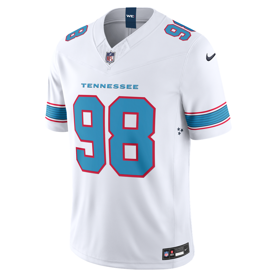 Tennessee Titans Jeffery Simmons Light Blue Team Vapor F.U.S.E. Stitched Limited Jersey | NFL Football Jersey