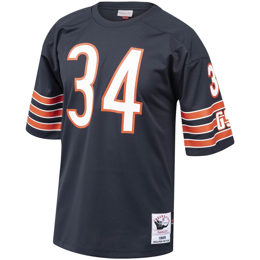 Chicago Bears 1985 Walter Payton Navy Authentic Throwback Retired Player Jersey | NFL Football Jersey