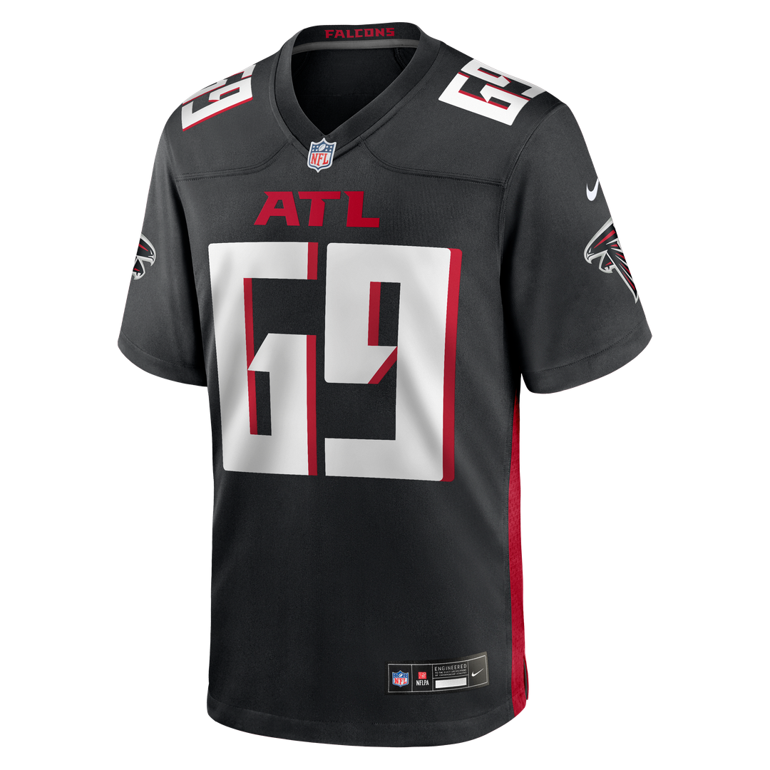 Atlanta Falcons Jack Nelson Black Team Game Jersey | NFL Football Jersey