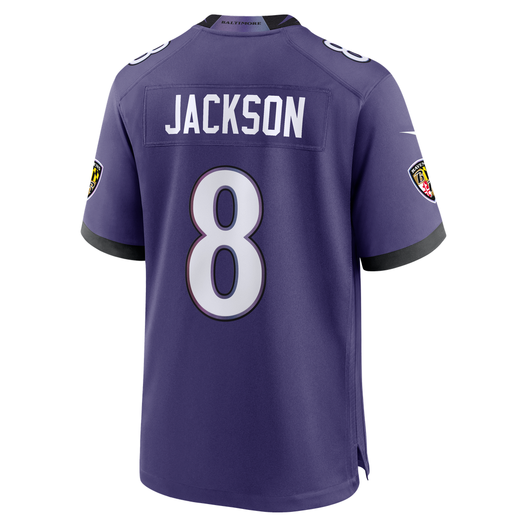 Baltimore Ravens Lamar Jackson Purple Team Game Jersey | NFL Football Jersey