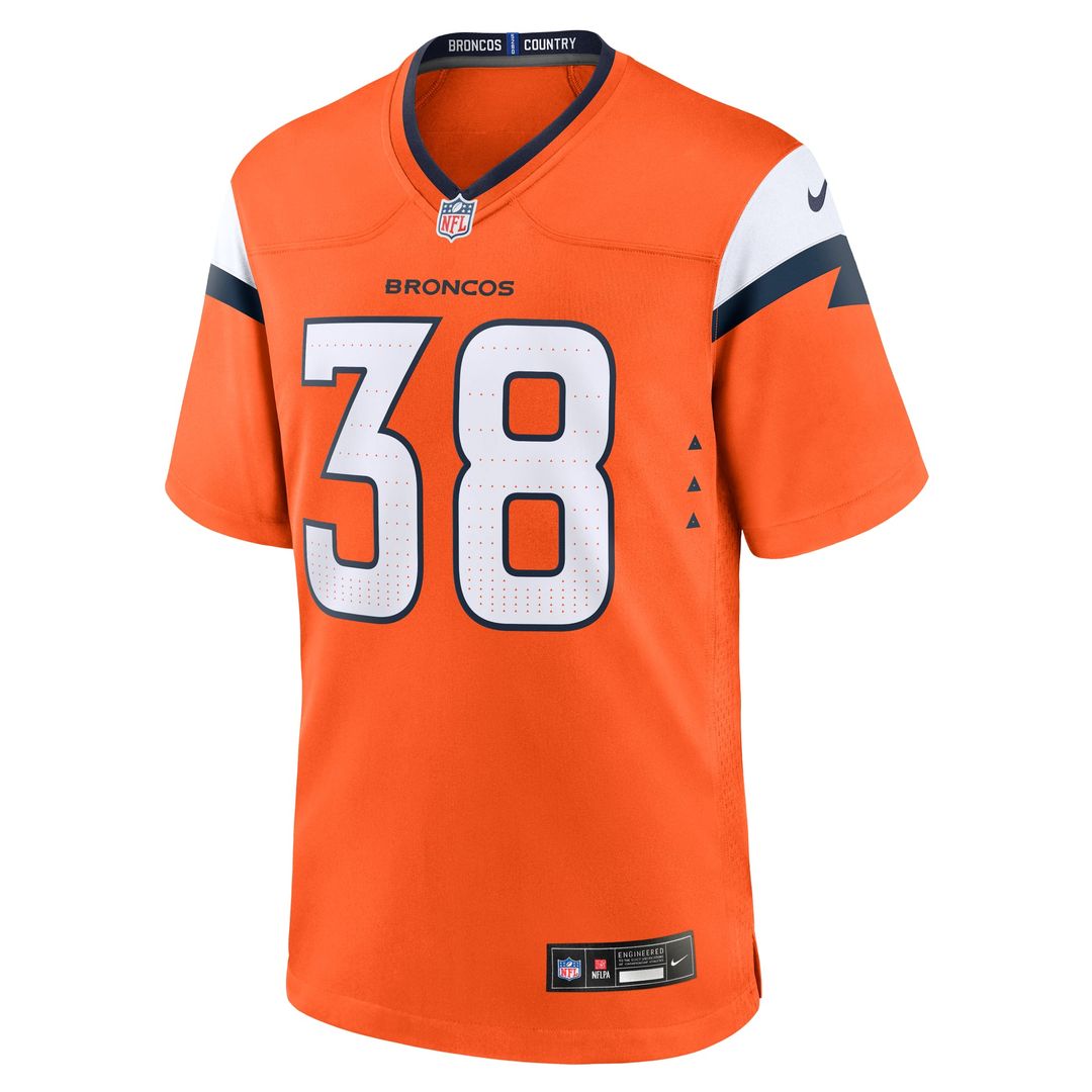 Denver Broncos Jaleel McLaughlin Orange Team Game Jersey | NFL Football Jersey