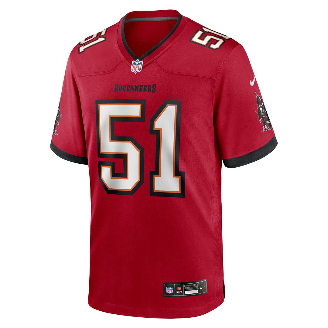Tampa Bay Buccaneers David Walker Red Team Game Jersey | NFL Football Jersey