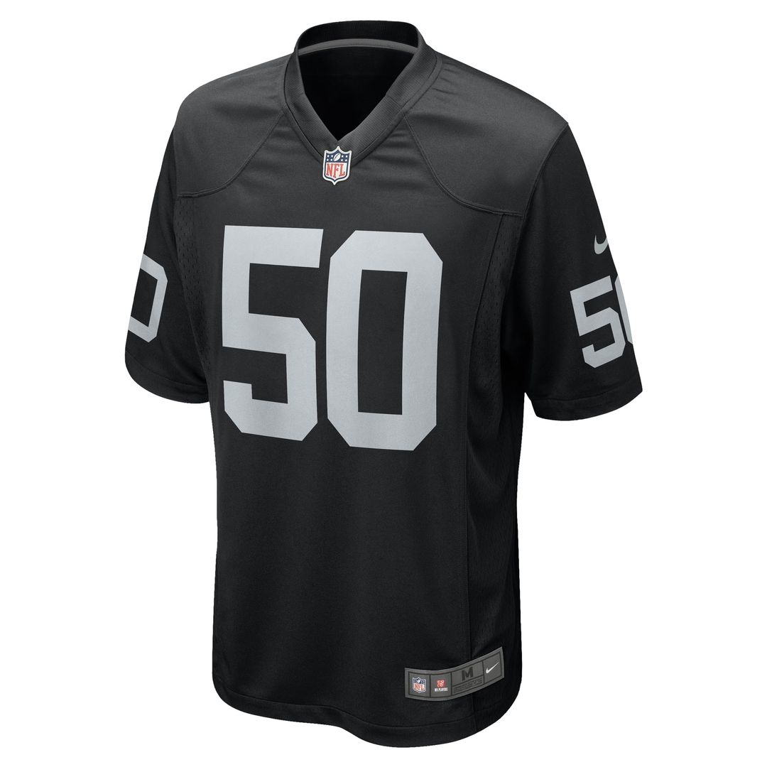 Las Vegas Raiders Jacob Bobenmoyer Black Game Player Jersey | NFL Football Jersey