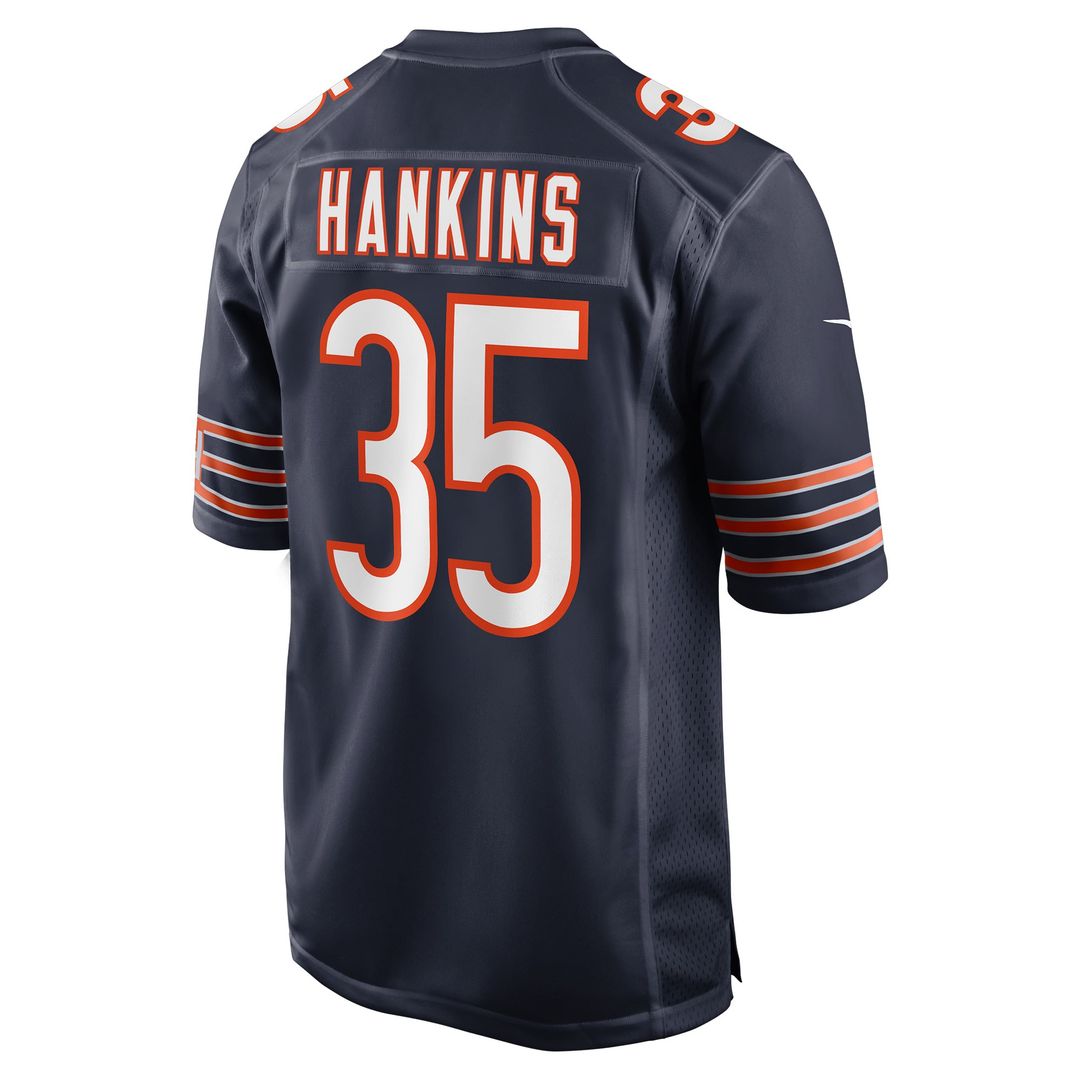 Chicago Bears Deion Hankins Navy Team Game Jersey | NFL Football Jersey