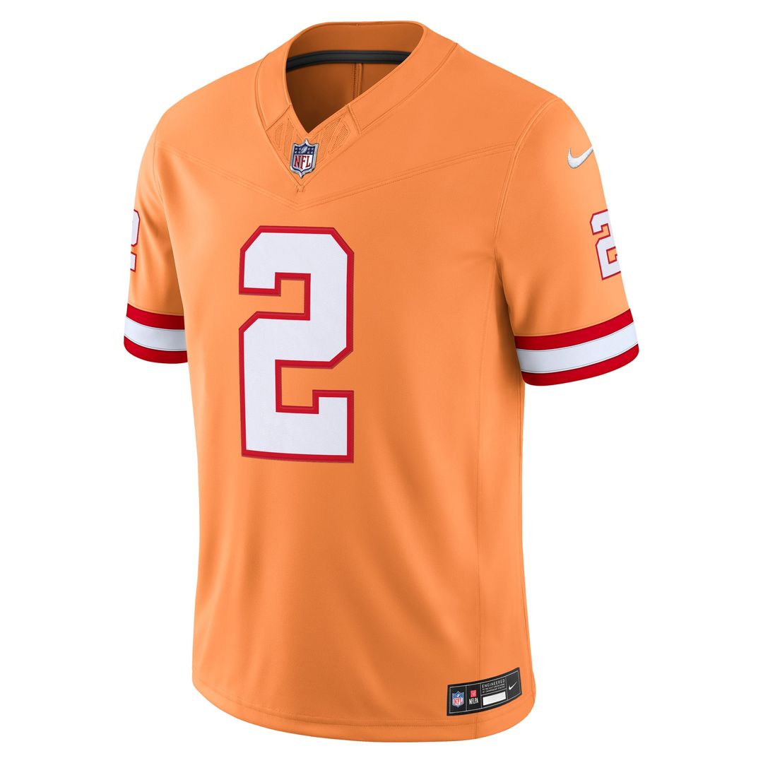 Tampa Bay Buccaneers Emeka Egbuka Creamsicle Alternate Vapor F.U.S.E. Stitched Limited Jersey | NFL Football Jersey