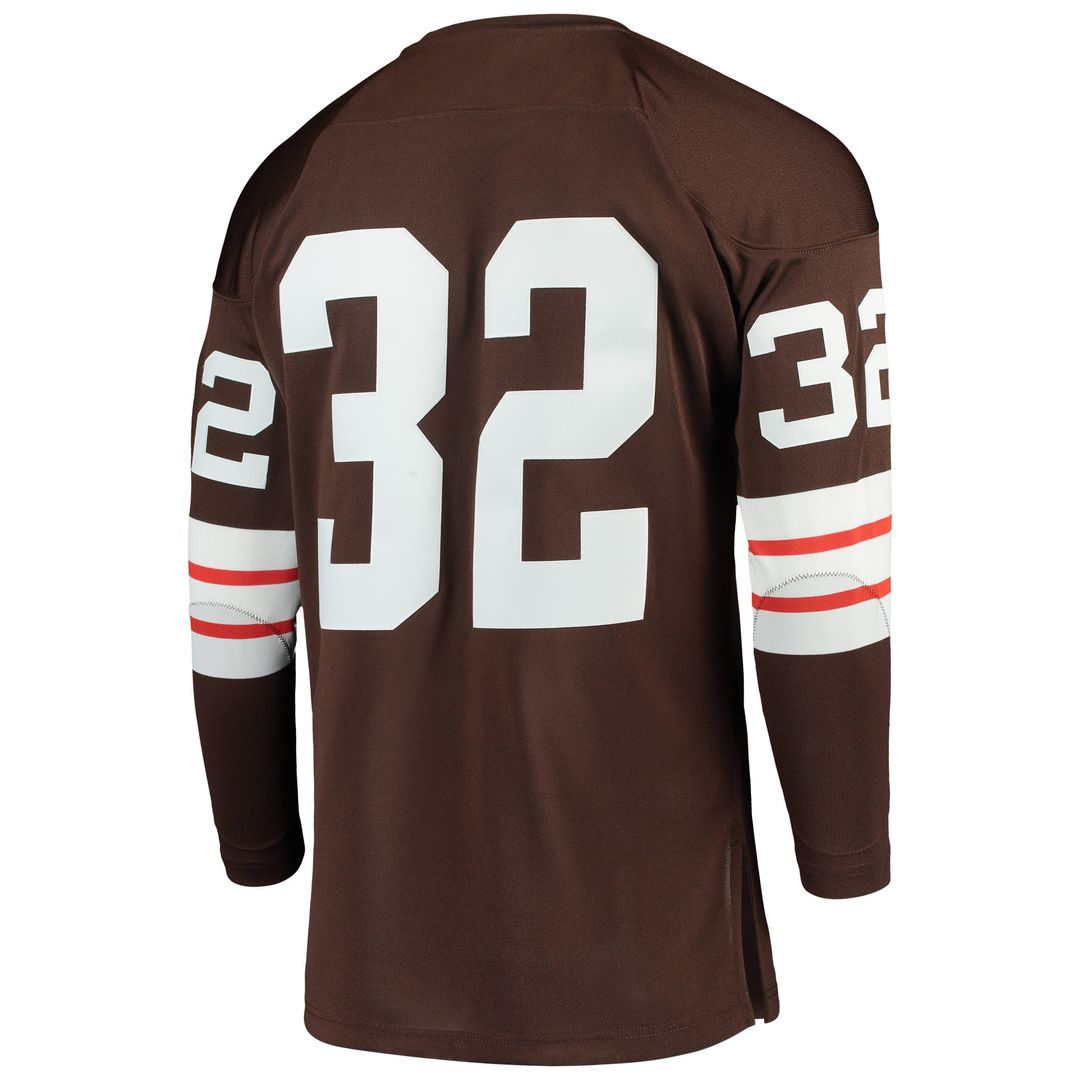 Cleveland Browns 1964 Jim Brown Brown Authentic Throwback Retired Player Jersey | NFL Football Jersey