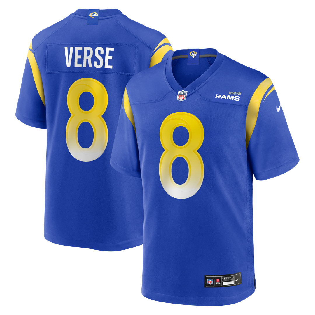 Los Angeles Rams Jared Verse Royal Player Game Jersey | NFL Football Jersey
