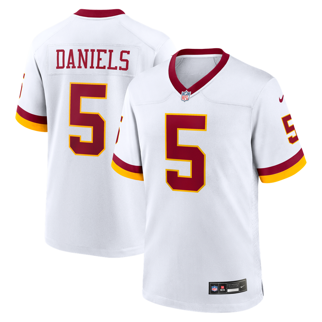 Hail Raiser Men's Washington Commanders Jayden Daniels Black Alternate Game Jersey | NFL Football Jersey