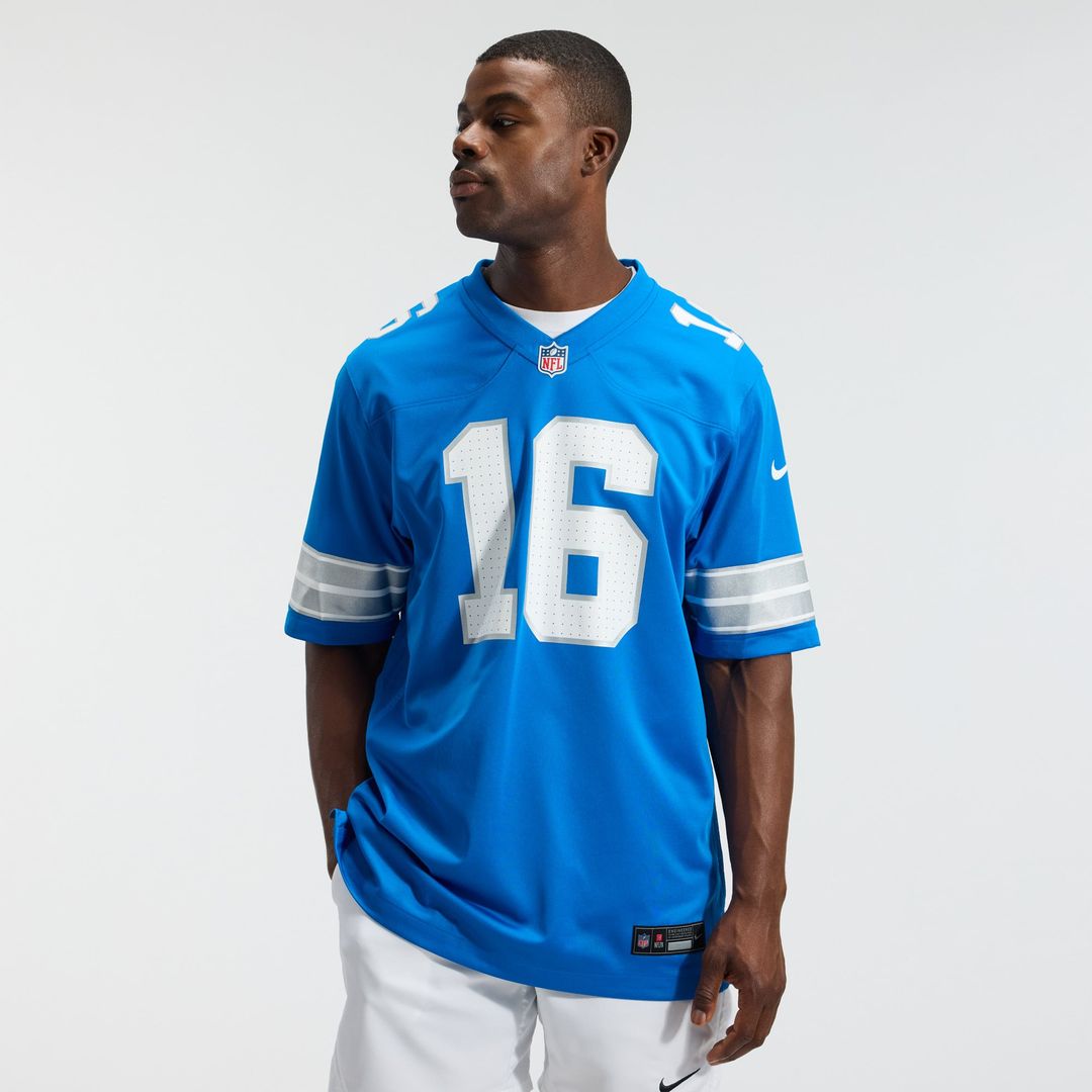 Detroit Lions Jared Goff Blue Game Jersey | NFL Football Jersey