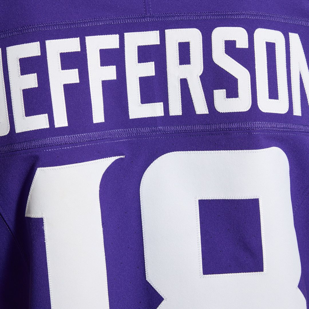 Minnesota Vikings Justin Jefferson Purple Team Vapor F.U.S.E. Elite Jersey | NFL Football Jersey