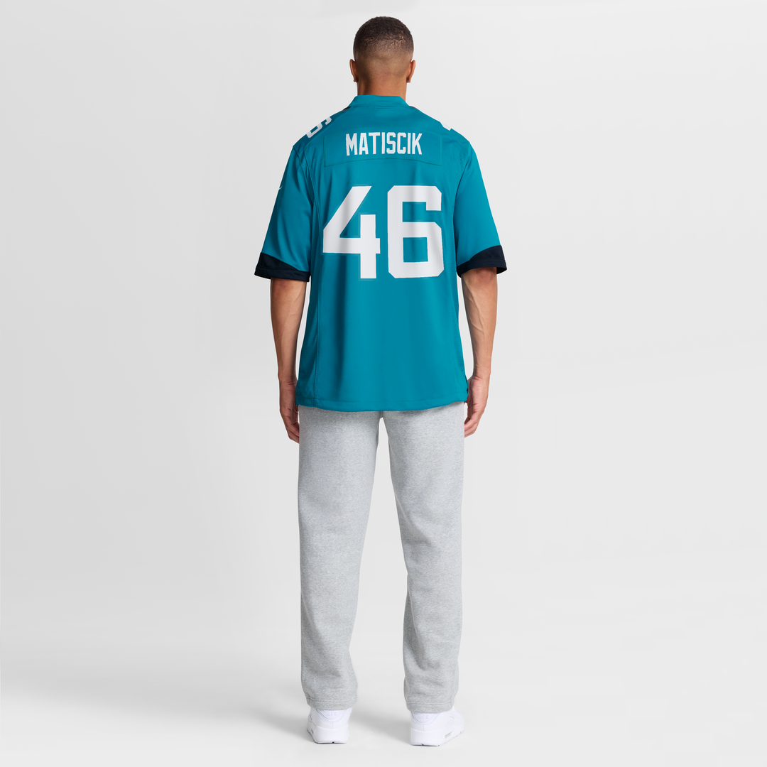 Jacksonville Jaguars Ross Matiscik Teal Game Jersey | NFL Football Jersey