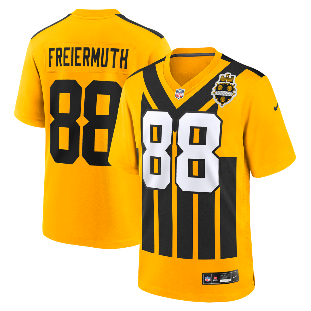 Pittsburgh Steelers Pat Freiermuth Gold Alternate 1933 Throwback Game Jersey | NFL Football Jersey