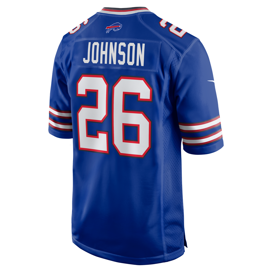 Buffalo Bills Ty Johnson Royal Team Game Jersey | NFL Football Jersey