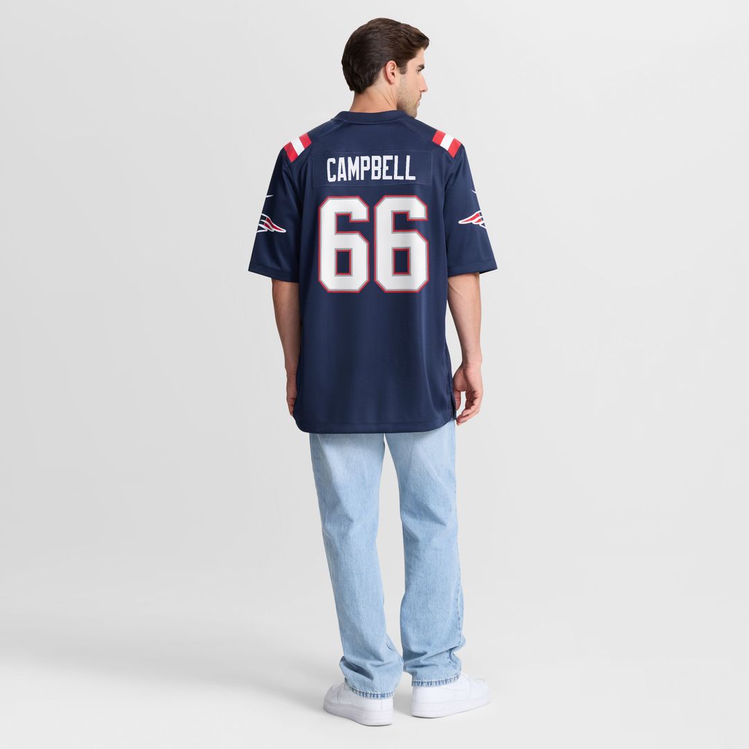 New England Patriots Will Campbell Navy Team Game Jersey | NFL Football Jersey
