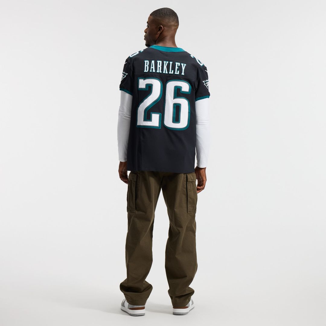 Philadelphia Eagles Saquon Barkley Black Alternate Vapor F.U.S.E. Elite Jersey | NFL Football Jersey