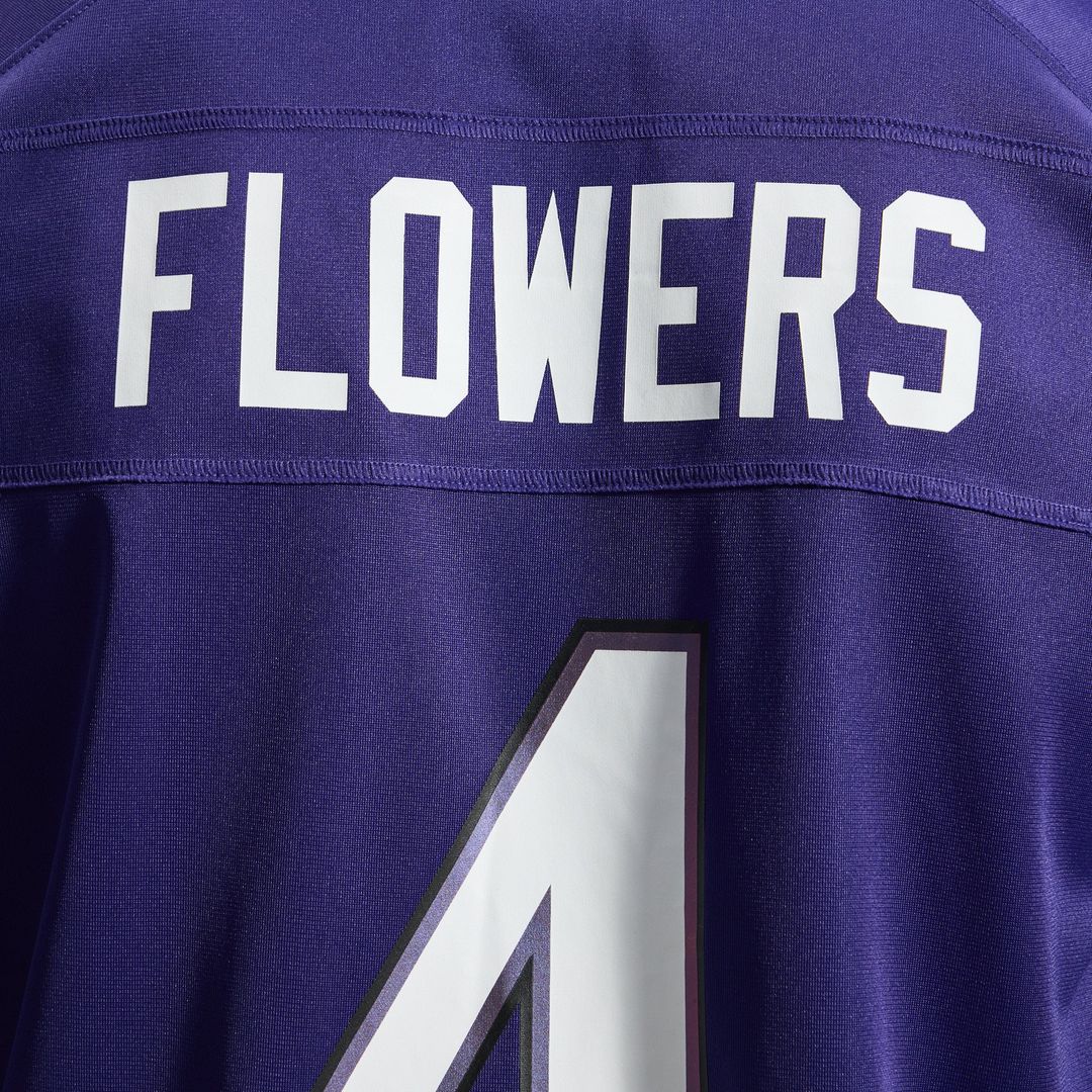 Baltimore Ravens Zay Flowers Purple Team Game Jersey | NFL Football Jersey