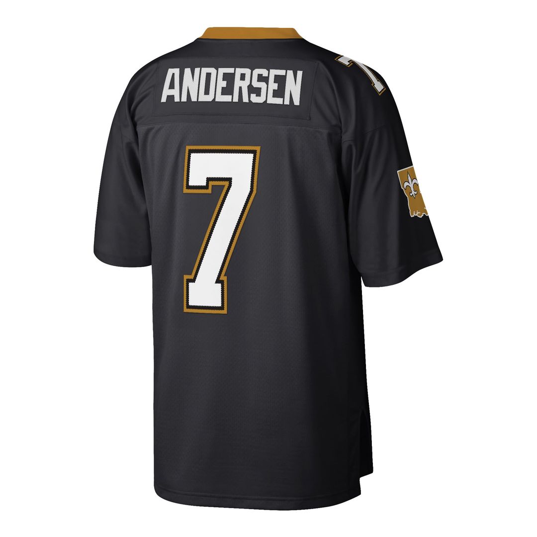 New Orleans Saints Morten Andersen Black Retired Player Legacy Replica Jersey | NFL Football Jersey