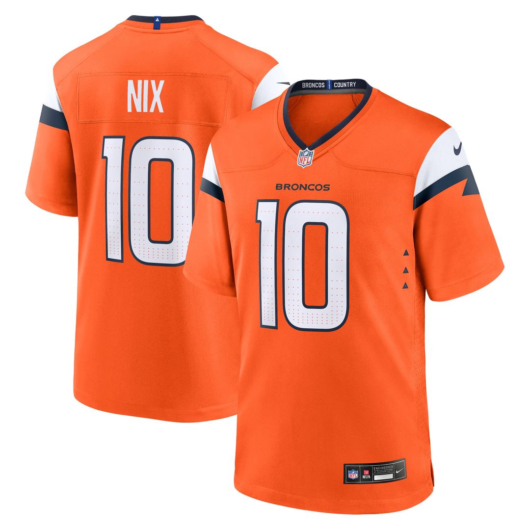 Denver Broncos Bo Nix Navy Alternate Game Jersey | NFL Football Jersey