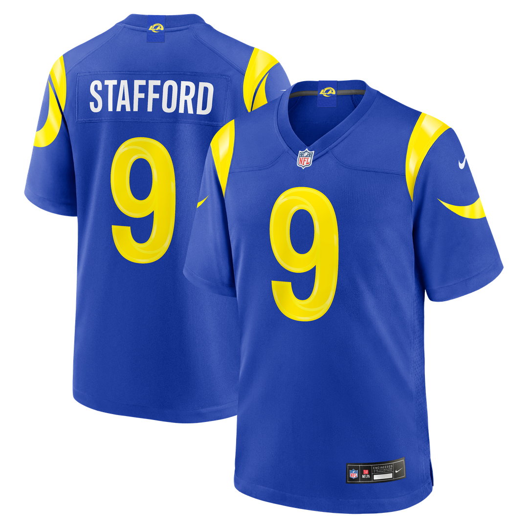 Los Angeles Rams Matthew Stafford Royal Team Game Player Jersey | NFL Football Jersey