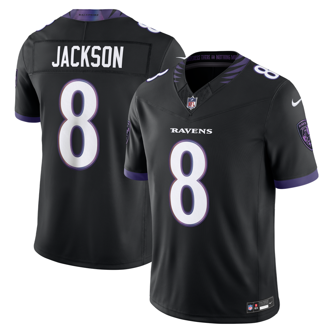 Baltimore Ravens Lamar Jackson White Vapor F.U.S.E. Stitched Limited Jersey | NFL Football Jersey