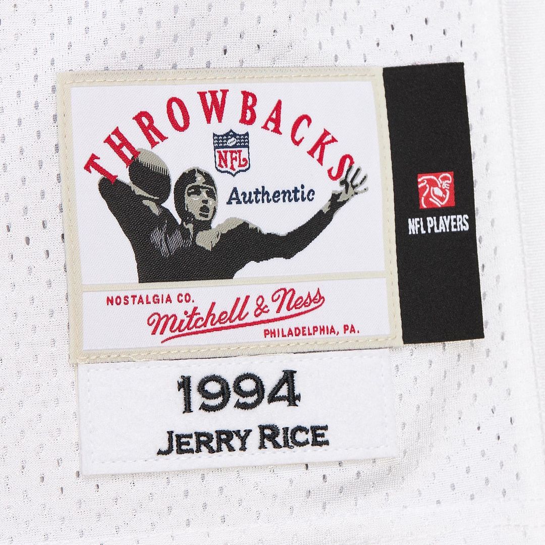 San Francisco 49ers 1994 Jerry Rice White Authentic Throwback Retired Player Jersey | NFL Football Jersey