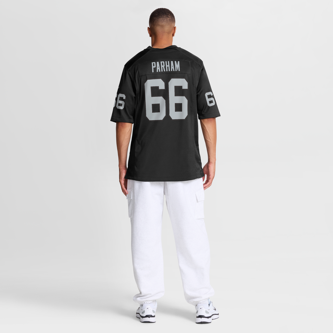 Las Vegas Raiders Dylan Parham Black Game Player Jersey | NFL Football Jersey