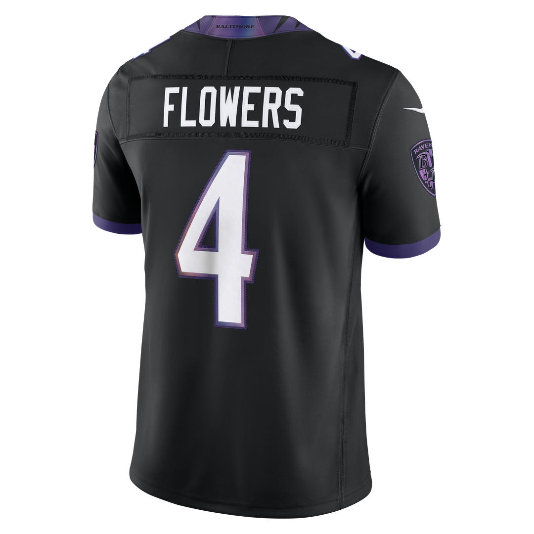 Baltimore Ravens Zay Flowers Black Alternate Alternate Vapor F.U.S.E. Stitched Limited Jersey | NFL Football Jersey